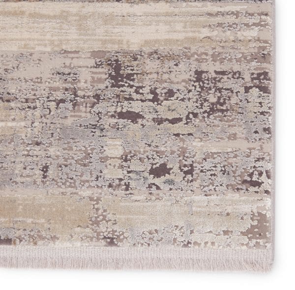 Leverett Abstract Gray/ White Area Rug (6'X9')