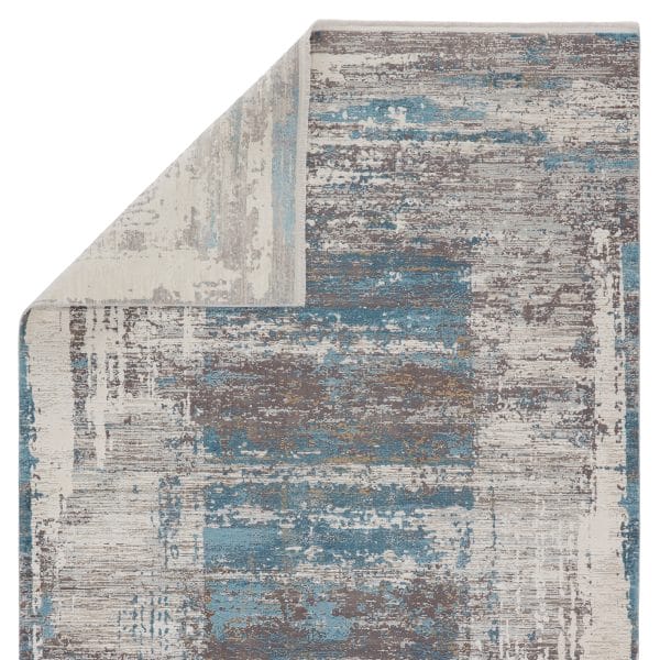 Rialto Abstract Blue/ Gray Area Rug (5'X8')