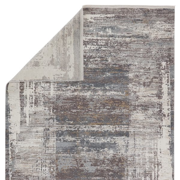 Rialto Abstract Gray/ White Runner Rug (2'6"X8')