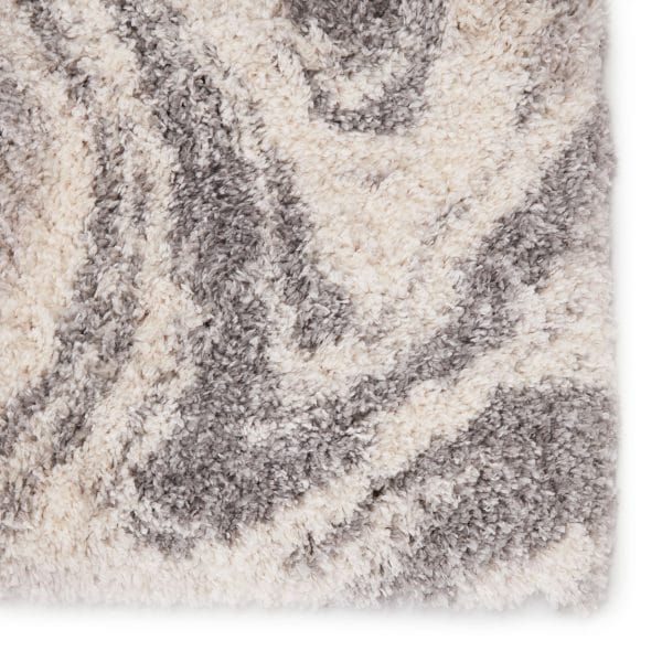 Crescendo Abstract Gray/ Ivory Runner Rug (2'6"X8')