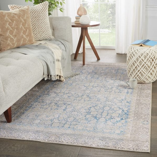 Vibe by  Royse Oriental Blue/ Gray Area Rug (5'X7'6")