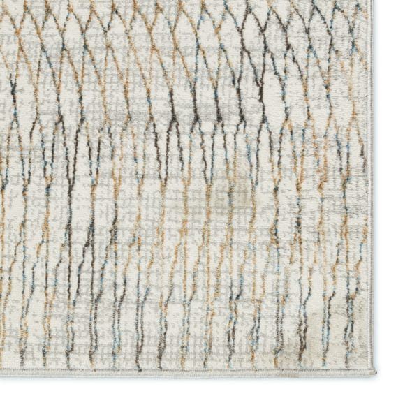 Vibe by  Pierre Trellis Gray/ Gold Area Rug (5'3"X8')