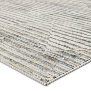 Vibe by  Wilmot Striped Gray/ Light Blue Area Rug (5'3"X8')