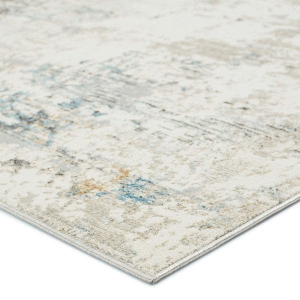 Vibe by  Jehan Abstract Gray/ Light Blue Area Rug (5'3"X8')