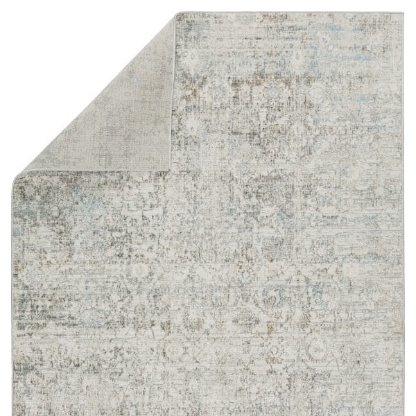 Vibe by  Kenrick Floral Gray/ Light Blue Area Rug (5'3"X8')