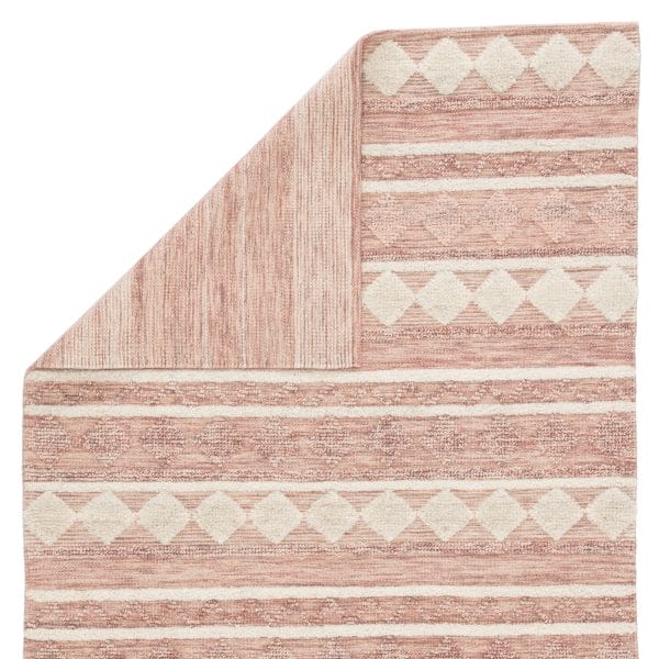 Nikki Chu by  Elixir Handmade Geometric Pink/ Ivory Area Rug (2'X3')
