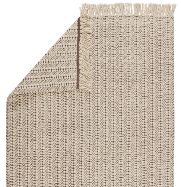 Poise Handwoven Solid Cream/ Taupe Area Rug (5'X8')