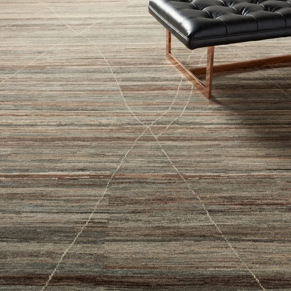 Curium Hand-Knotted Trellis Gray/ Brown Area Rug (6'X9')