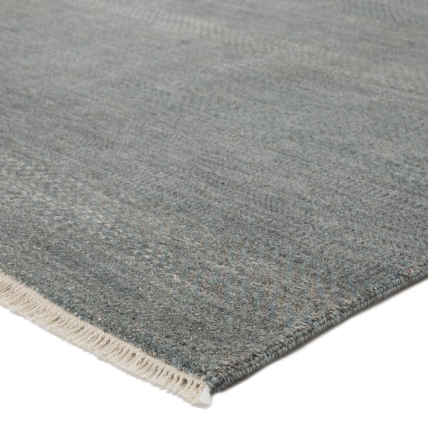 Irminio Hand-Knotted Geomteric Gray/ Blue Area Rug (6'X9')