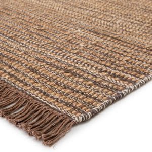 Tansy Natural Striped Taupe/ Brown Area Rug (5'X8')