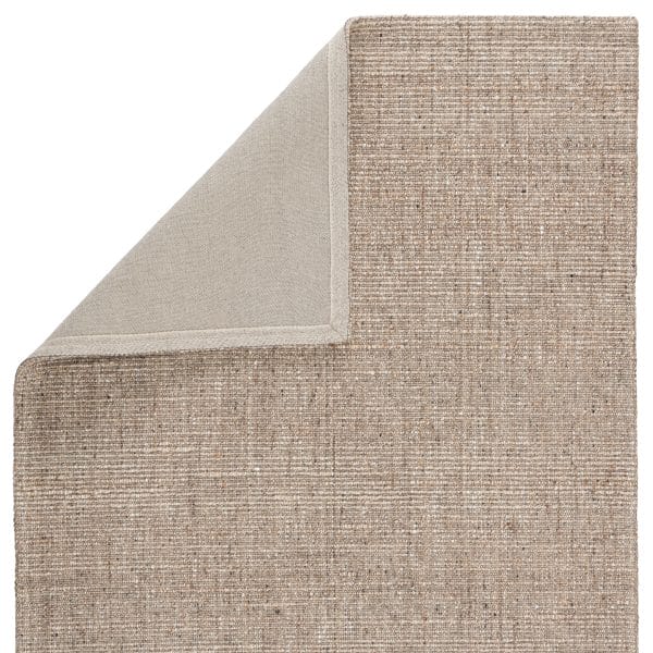 Sutton Natural Solid Tan/ Black Area Rug (6'X9')