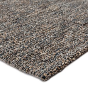 Sutton Natural Solid Gray/ Blue Area Rug (2'X3')