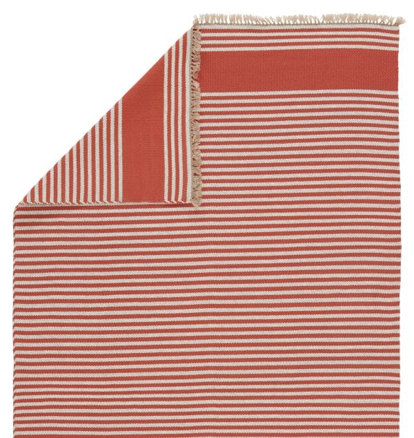 Vibe by  Strand Indoor/ Outdoor Striped Rust/ Beige Area Rug (2'X3')