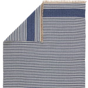 Vibe by  Strand Indoor/ Outdoor Striped Blue/ Beige Area Rug (2'X3')