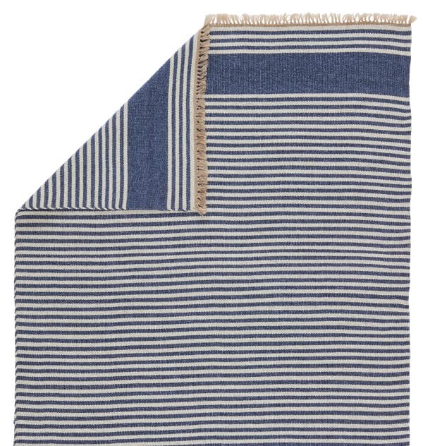Vibe by  Strand Indoor/ Outdoor Striped Blue/ Beige Area Rug (2'X3')