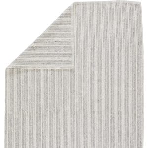 Elis Indoor/ Outdoor Striped Light Gray/ Ivory Area Rug (2'X3')