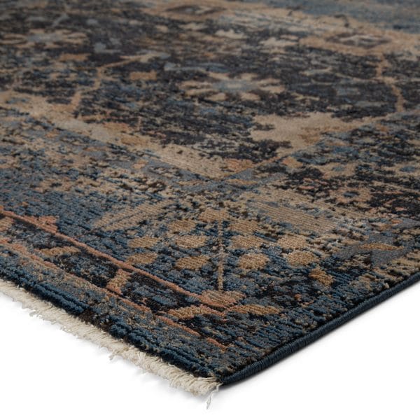 Vibe by  Caruso Oriental Blue/ Taupe Runner Rug (2'6"X8')