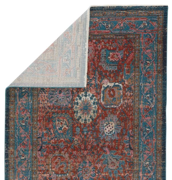 Vibe by  Romilly Oriental Rust/ Teal Area Rug (7'10"X11'1")
