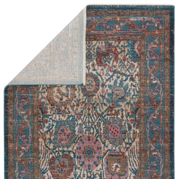Vibe by  Romilly Oriental Teal/ Rust Area Rug (7'10"X11'1")