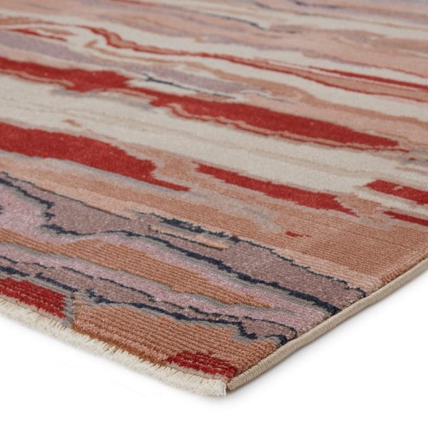 Vibe by  Jolene Abstract Pink/ Red Runner Rug (2'6"X8')