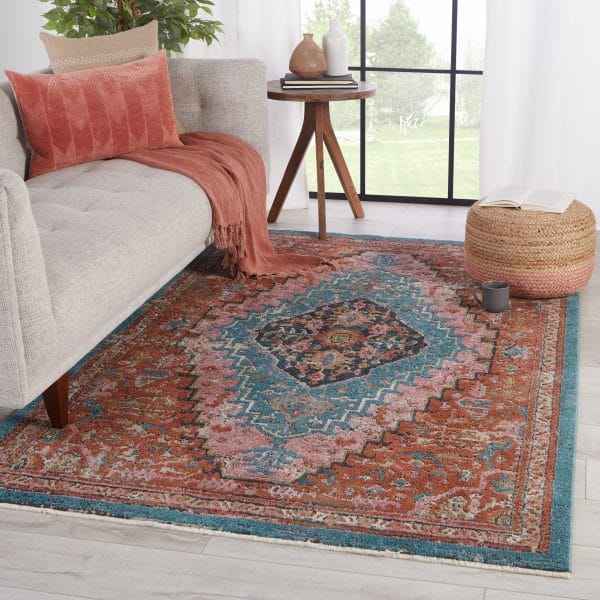 Vibe by  Marielle Medallion Rust/ Teal Area Rug (7'10"X11'1")