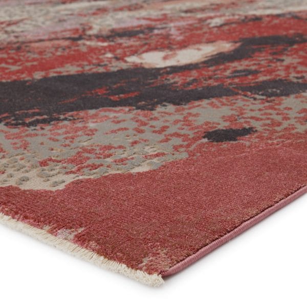 Vibe by  Emeline Abstract Pink/ Red Runner Rug (2'6"X8')