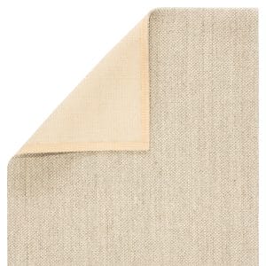 Naples Natural Solid White/ Taupe Runner Rug (2'6"X8')