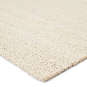 Hutton Natural Solid White Runner Rug (2'6"X8')