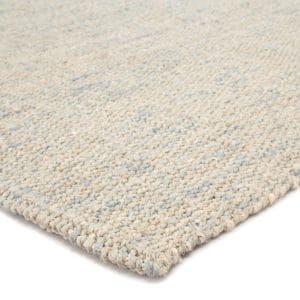 Bluffton Natural Solid Ivory/ Blue Area Rug (2'X3')