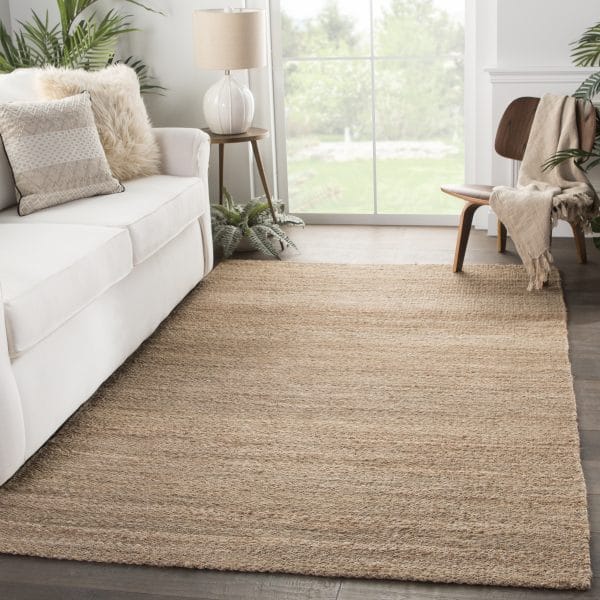 Hilo Natural Solid Tan Area Rug (6'X9')