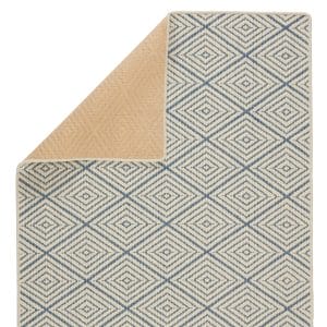Barclay Butera by  Pacific Natural Trellis Blue/ Ivory Area Rug (5'X8')