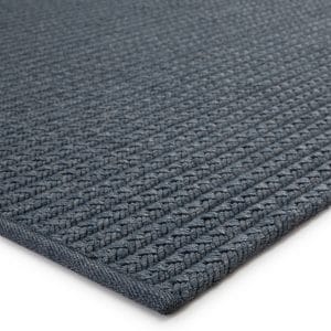 Iver Indoor/ Outdoor Solid Blue/ Gray Runner Rug (2'6"X8')