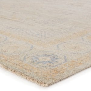 Cerelia Hand-Knotted Oriental Light Green/ Gold Area Rug (6'X9')