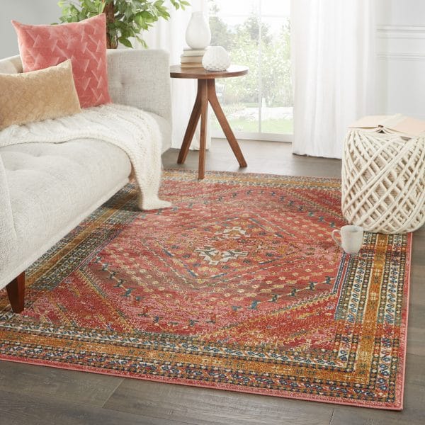 Vibe By  Selah Medallion Red/ Gold Area Rug (8'10"X11'9")