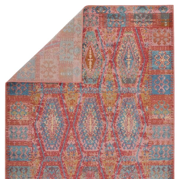 Vibe by  Miron Tribal Pink/ Blue Area Rug (7'6"X9'6")