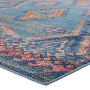 Vibe by  Jumelle Tribal Blue/ Gold Area Rug (7'6"X9'6")