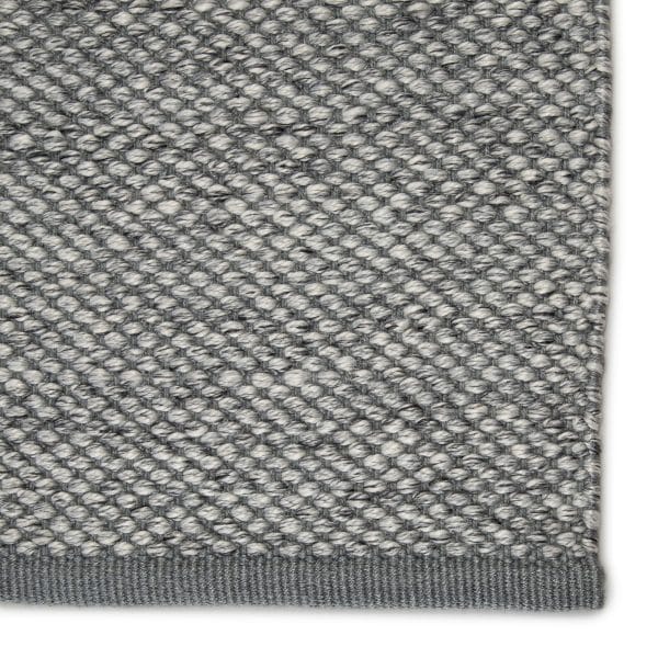 Lamanda Indoor/ Outdoor Solid Gray/ Ivory Area Rug (2'X3')