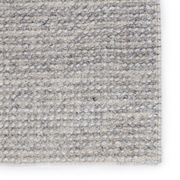 Crispin Indoor/ Outdoor Solid Gray/ Ivory Area Rug (2'X3')