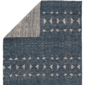 Abelle Hand-Knotted Medallion Teal/ White Area Rug (5'X8')