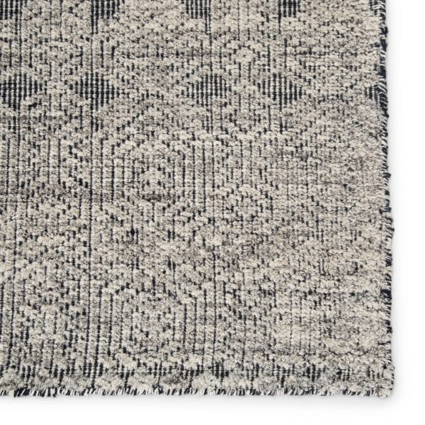Abelle Hand-Knotted Tribal Gray/ Black Area Rug (5'X8')