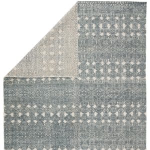 Abelle Hand-Knotted Medallion Teal/ Light Gray Area Rug (5'X8')