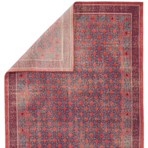 Concord Hand-Knotted Medallion Red/ Blue Area Rug (8'X10')