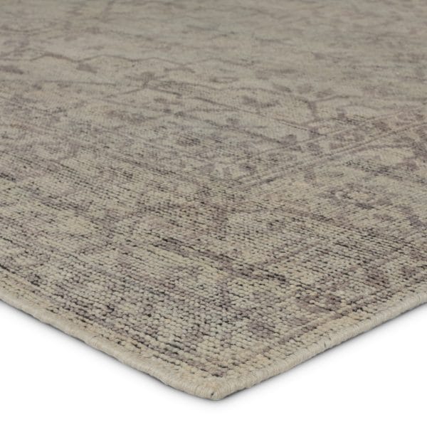 Camber Hand-Knotted Medallion Gray/ Cream Area Rug (6'X9')