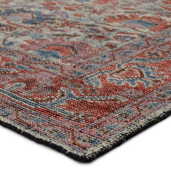 Maebry Hand-Knotted Oriental Red/ Blue Area Rug (6'X9')