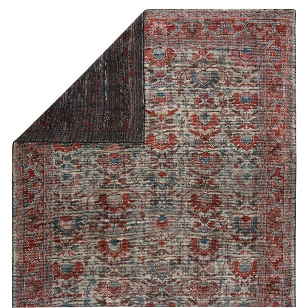 Maebry Hand-Knotted Oriental Red/ Blue Area Rug (6'X9')