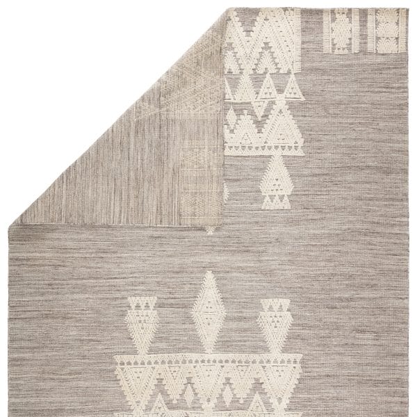Torsby Hand-Knotted Tribal Gray/ Ivory Area Rug (8'X10')