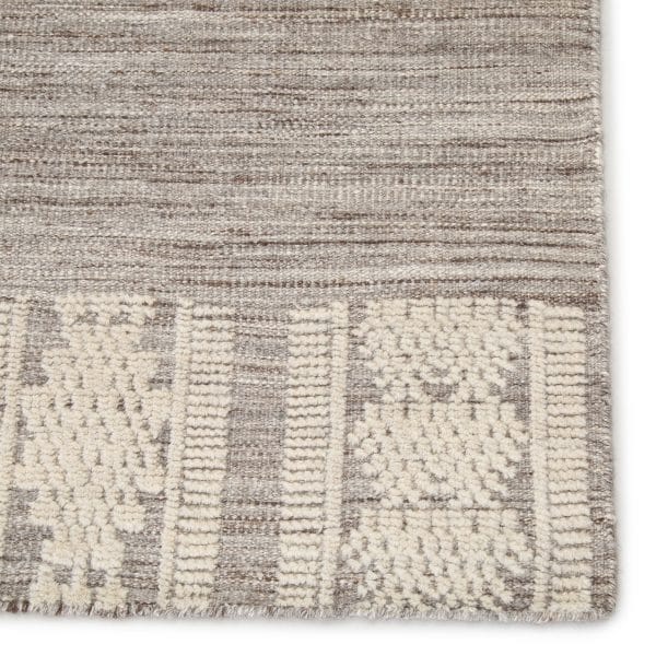 Torsby Hand-Knotted Tribal Gray/ Ivory Area Rug (8'X10')