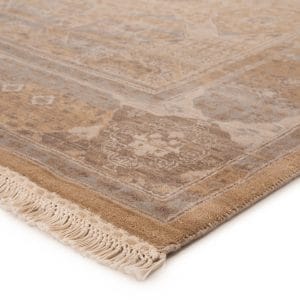 Jenny Jones by  Levant Hand-Knotted Medallion Beige/ Light Gray Area Rug (8'X10')
