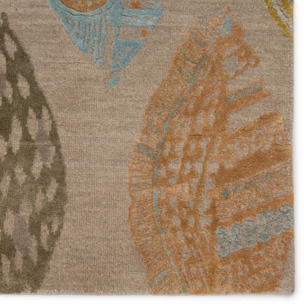 Jenny Jones by  Kokomo Hand-Knotted Tribal Light Taupe/ Multicolor Area Rug (9'X12')