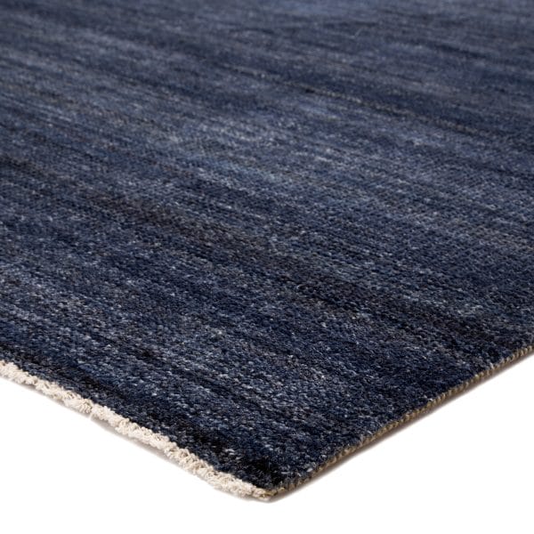 Origin Hand-Knotted Solid Dark Blue Area Rug (6'X9')